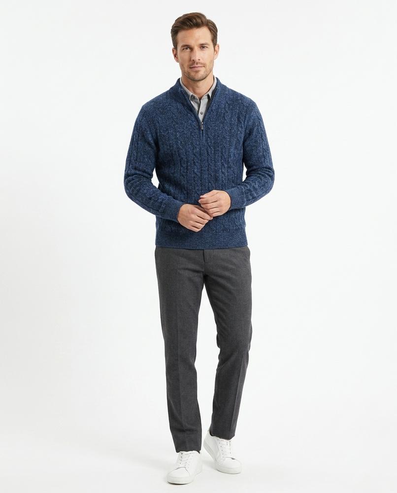 Theresa Mode - Larev | Strukturiert Meliert Pullover Herren