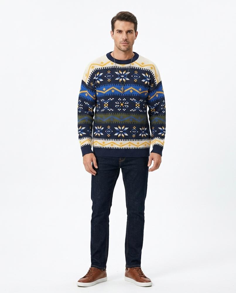 Theresa Mode - Lolev | Gemustert Gestrickt Pullover Herren