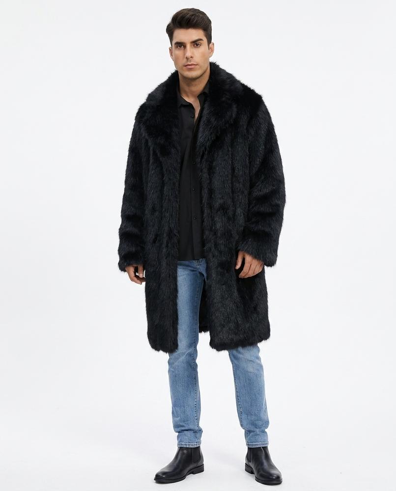 Theresa Mode - Mivel | Langer Fellimitat Mantel Herren