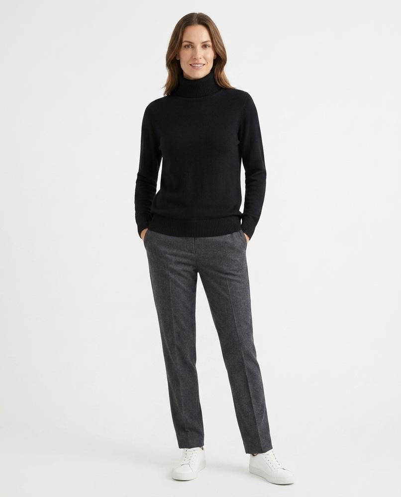 Theresa Mode - Carel | Feinstrick Unifarben Rollkragenpullover Unisex