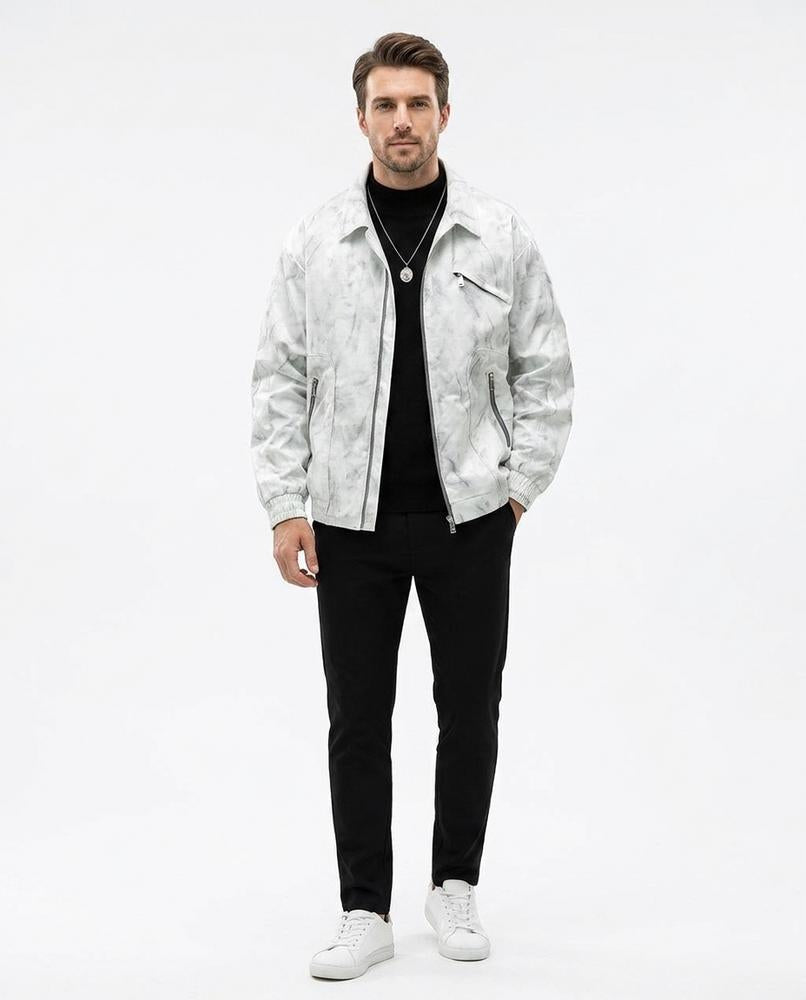 Theresa Mode - Comil | Marmorierte Reißverschluss Jacke Herren
