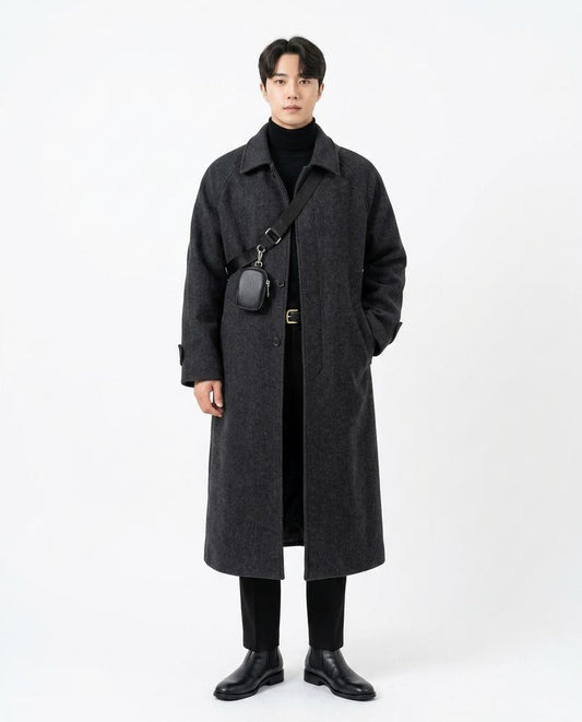 Theresa Mode - Zalar | Oversized Hochgeschlossen Mantel Herren
