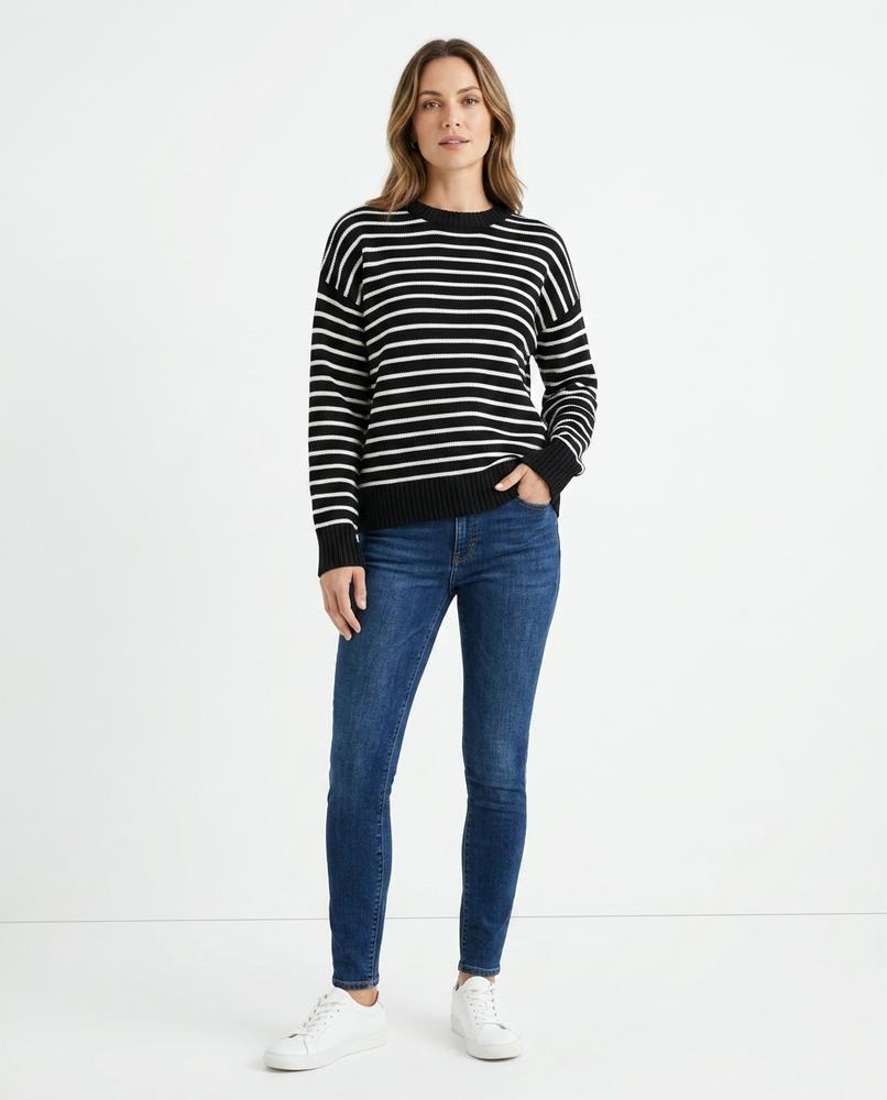 Theresa Mode - Yosan | Gestreifter Langärmliger Pullover Unisex