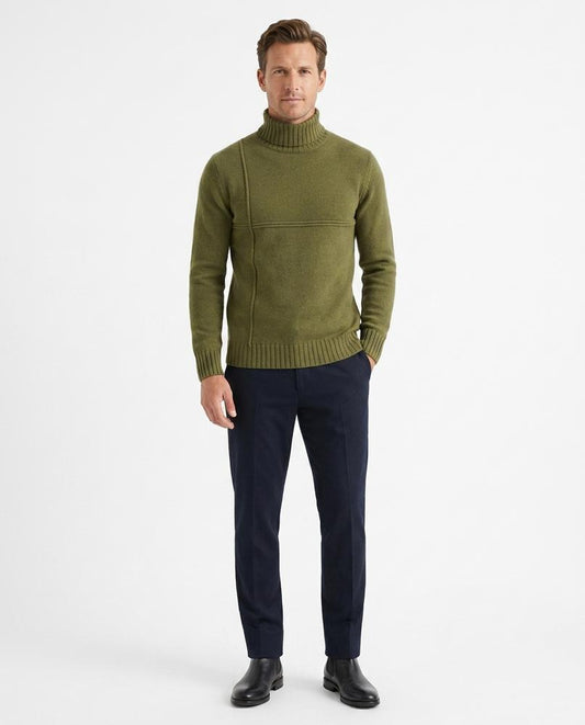 Theresa Mode - Casen | Strukturierter Gerippter Rollkragenpullover Herren