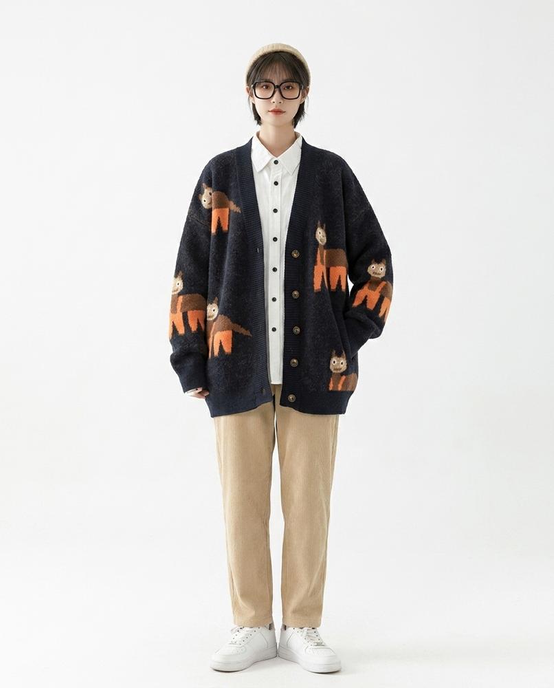 Theresa Mode - Zenor | Gemusterter Strick Cardigan Damen