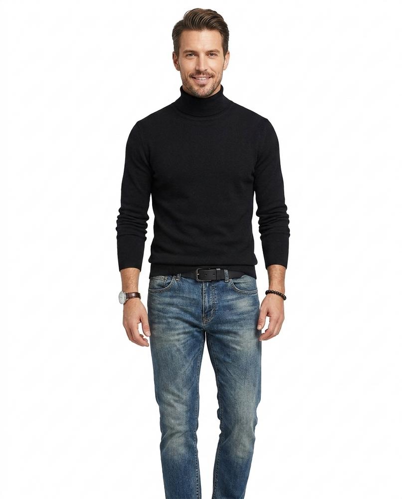 Theresa Mode - Maram | Feinstrick Langärmlig Rollkragenpullover Herren