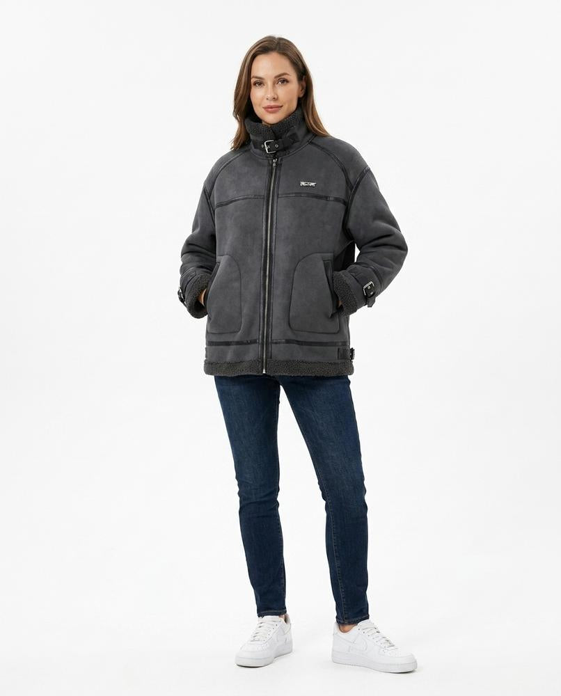 Theresa Mode - Lelom | Gefütterte Velourartige Jacke Unisex