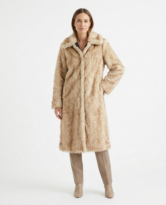 Theresa Mode - Rirel | Gefütterter Plüsch Mantel Damen