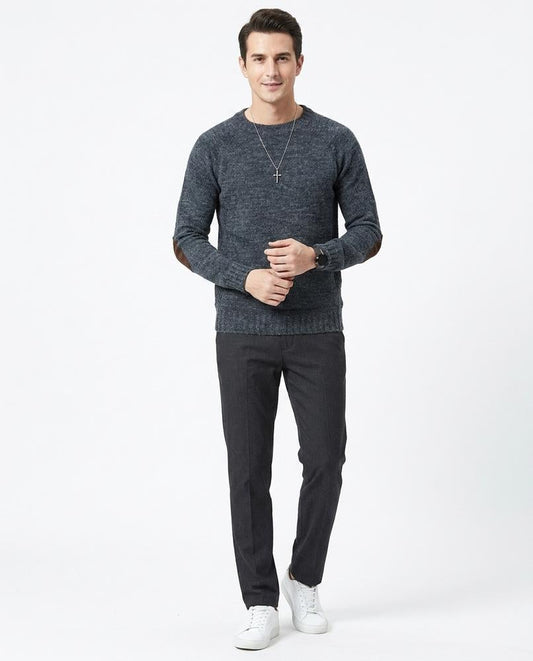 Theresa Mode - Tahal | Melierter Strukturierter Pullover Herren