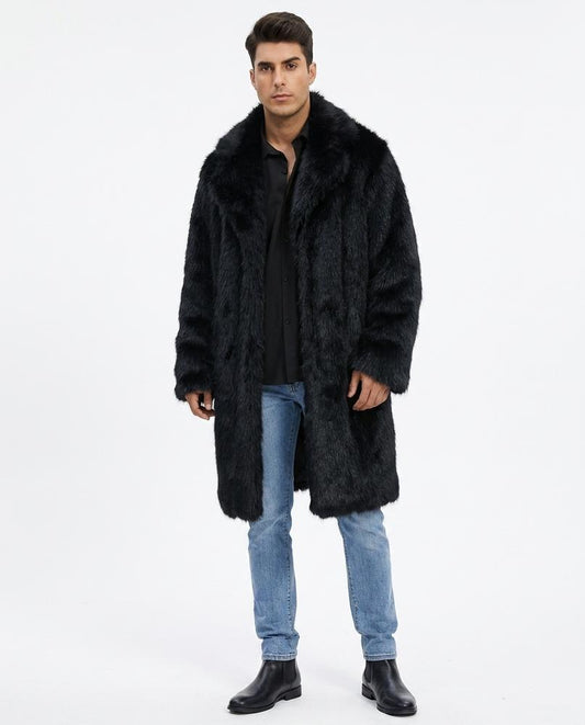 Theresa Mode - Mivel | Langer Fellimitat Mantel Herren