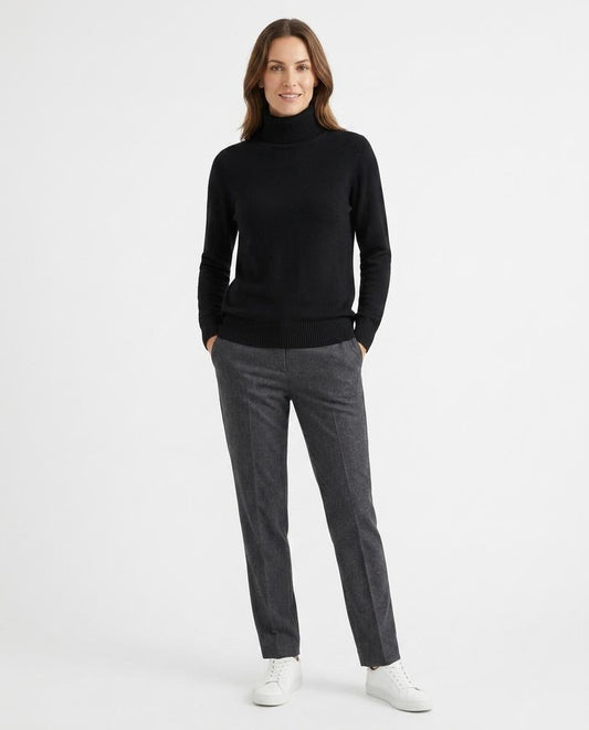 Theresa Mode - Carel | Feinstrick Unifarben Rollkragenpullover Unisex