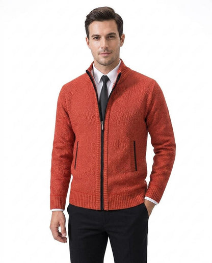 Theresa Mode - Comar | Strukturiert Hochschließend Strickjacke Herren