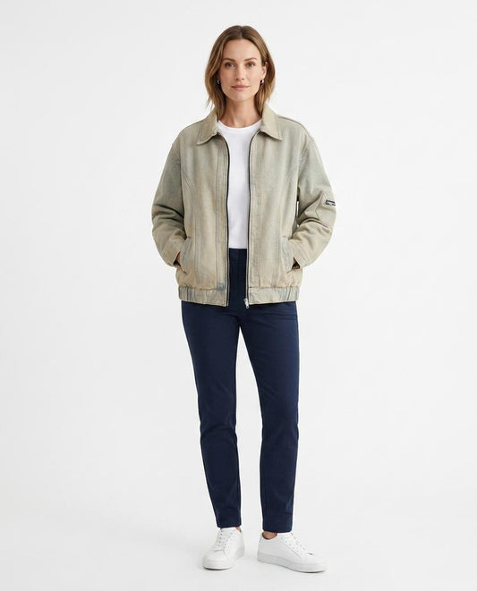 Theresa Mode - Yehul | Verwaschen Weit Geschnitten Jacke Unisex