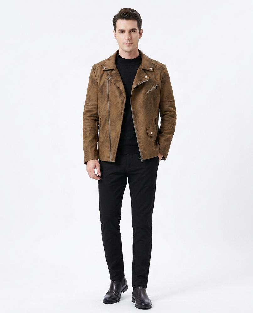 Theresa Mode - Nezur | Asymmetrisch Aufgeraut Jacke Herren
