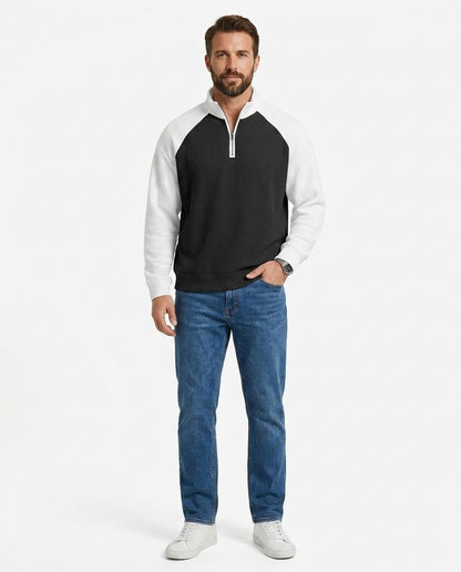 Theresa Mode - Devut | Strukturiert Zweifarbig Sweatshirt Herren