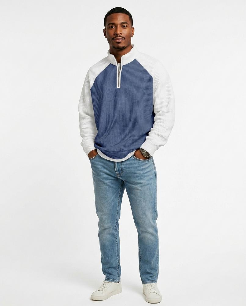 Theresa Mode - Devut | Strukturiert Zweifarbig Sweatshirt Herren