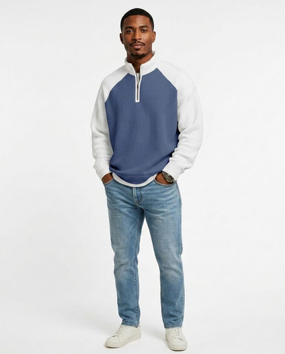 Theresa Mode - Devut | Strukturiert Zweifarbig Sweatshirt Herren