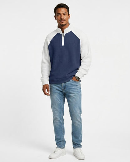 Theresa Mode - Devut | Strukturiert Zweifarbig Sweatshirt Herren