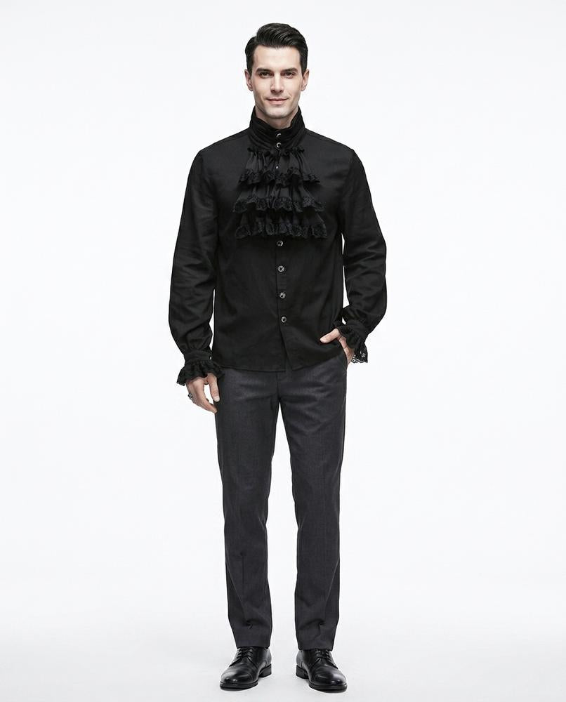 Theresa Mode - Aenet | Langärmliges Gerüschtes Hemd Herren