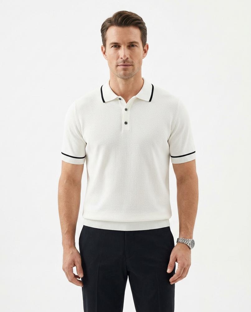 Theresa Mode - Vipik | Kurzärmliges Feingestricktes Shirt Herren