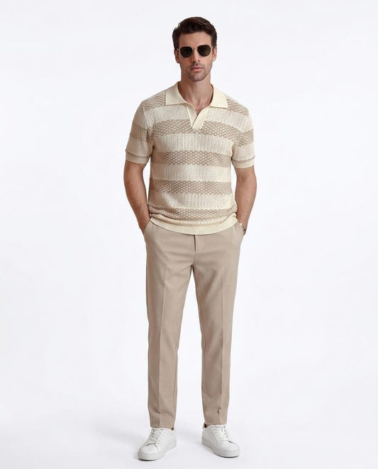 Theresa Mode - Tumev | Gestreiftes Strukturiertes Shirt Herren